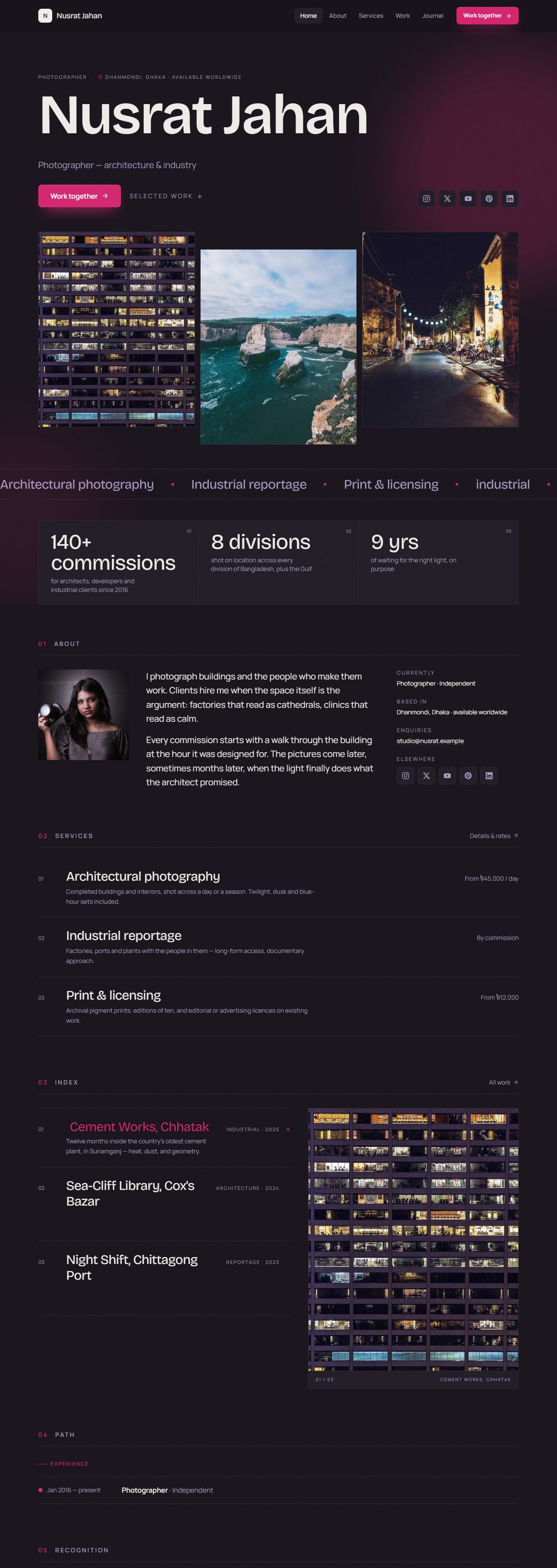 Studio template preview